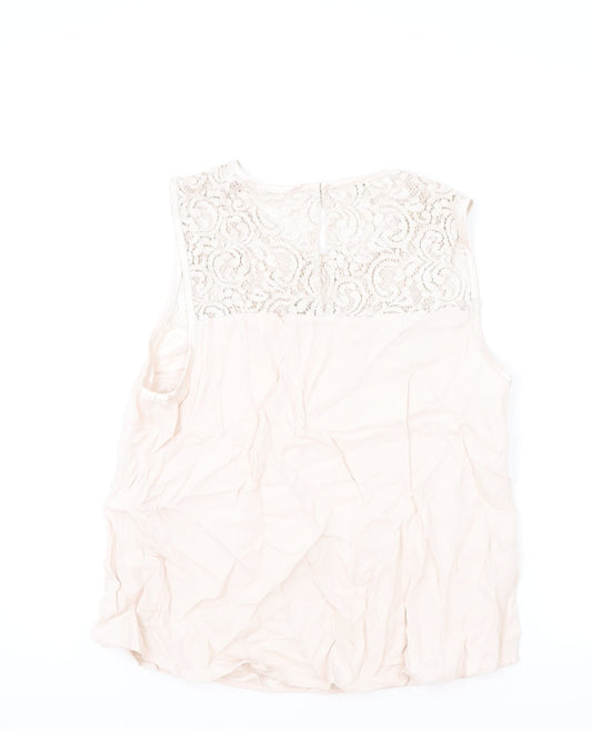 Womens UK Size 14 Monsoon Pink Basic Tank