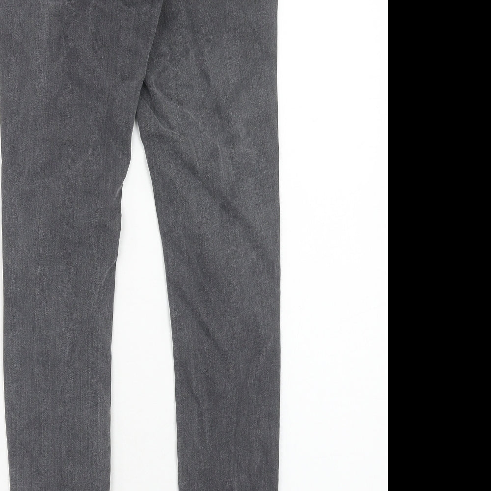 2 birds Womens Grey Cotton Skinny Jeans Size 10 Regular Zip