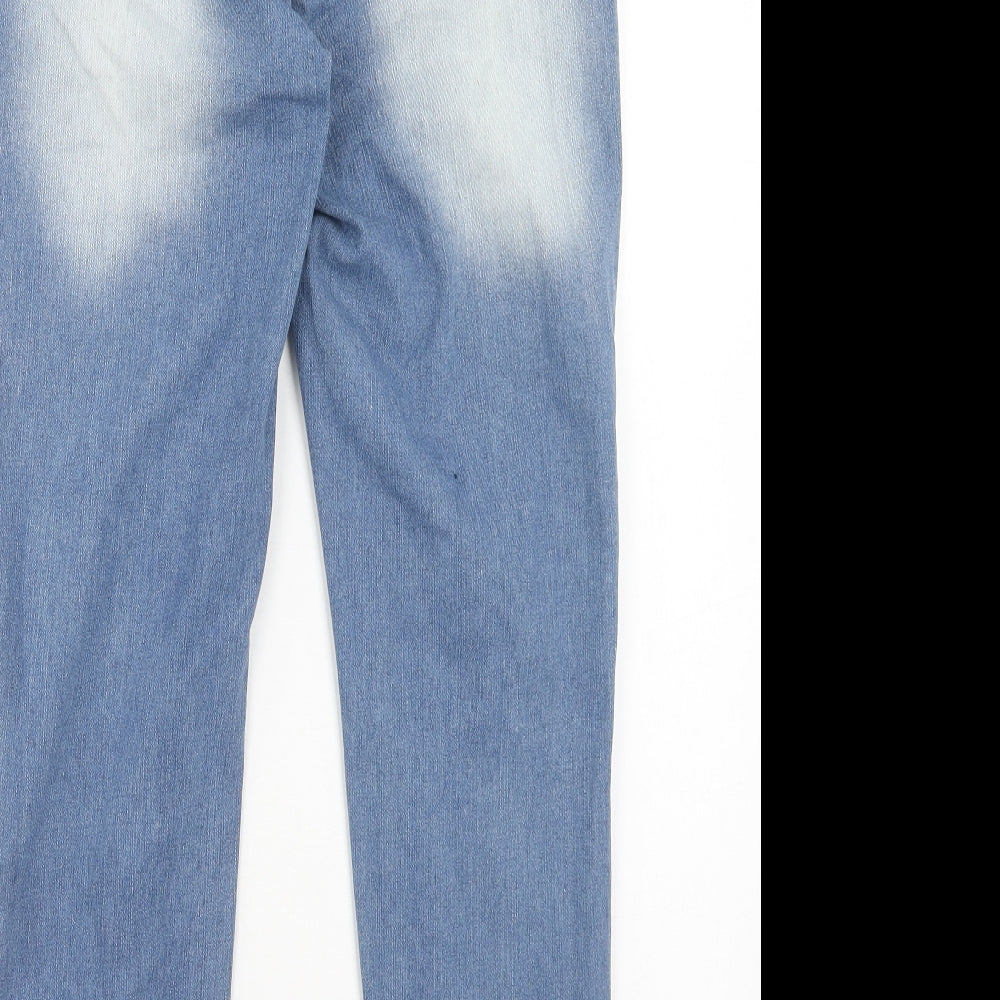 Womens UK Size M Preworn Regular Fit Skinny Blue Jeans