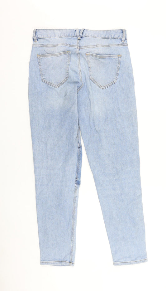 Womens UK Size 6 H&M Regular Fit Tapered Blue Jeans