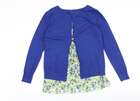 Womens UK Size 10 South Blue Pullover Jumper