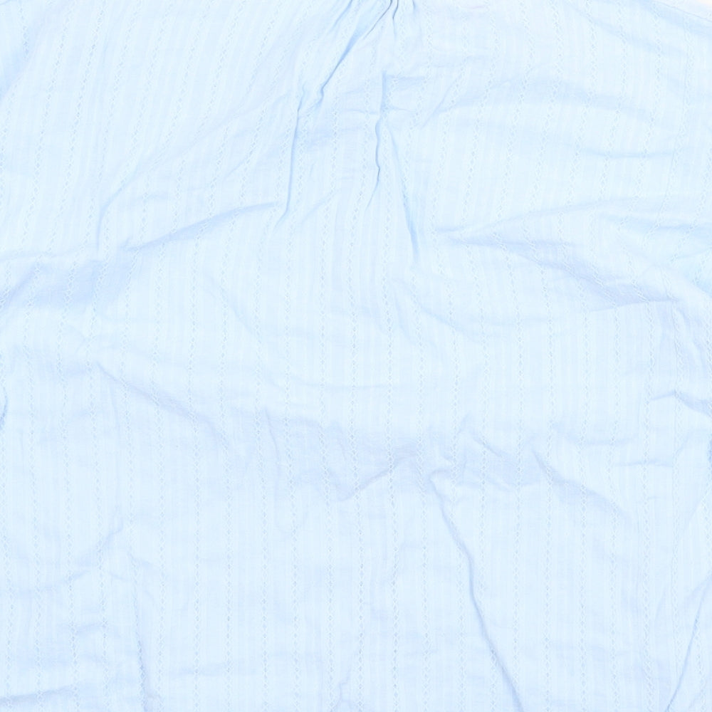 Womens UK Size L Preworn Blue Basic T-Shirt