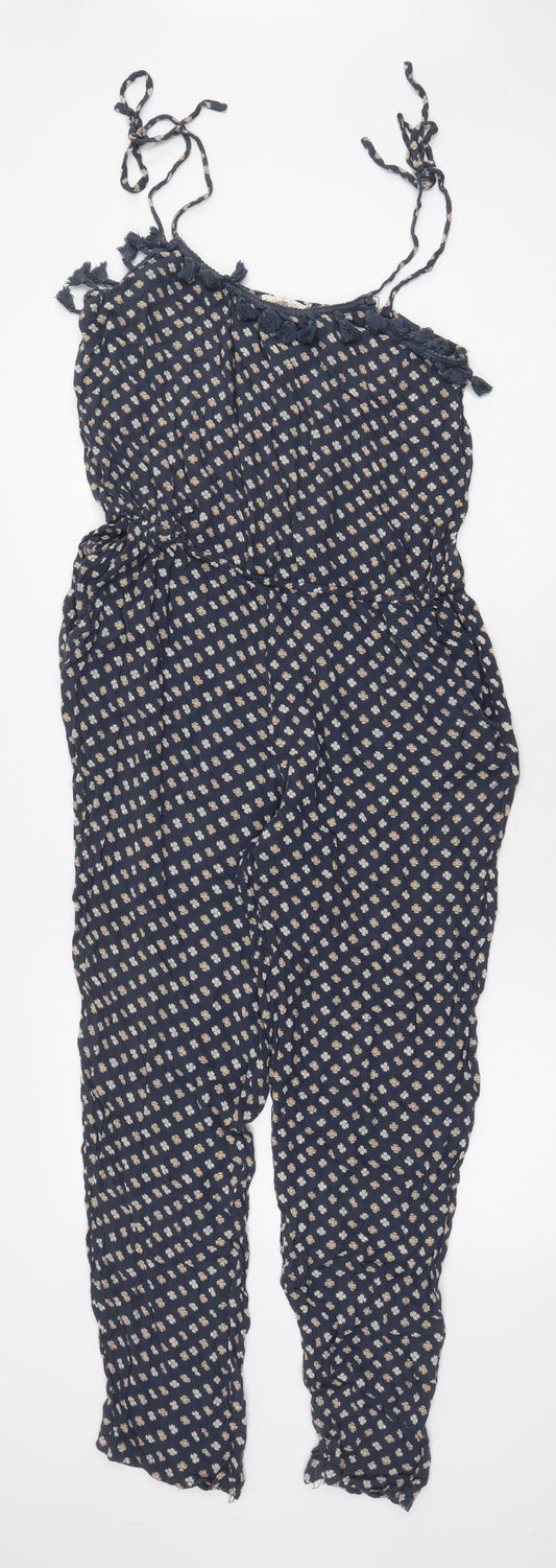 Womens UK Size S Mango One-Piece Blue Jumpsuit