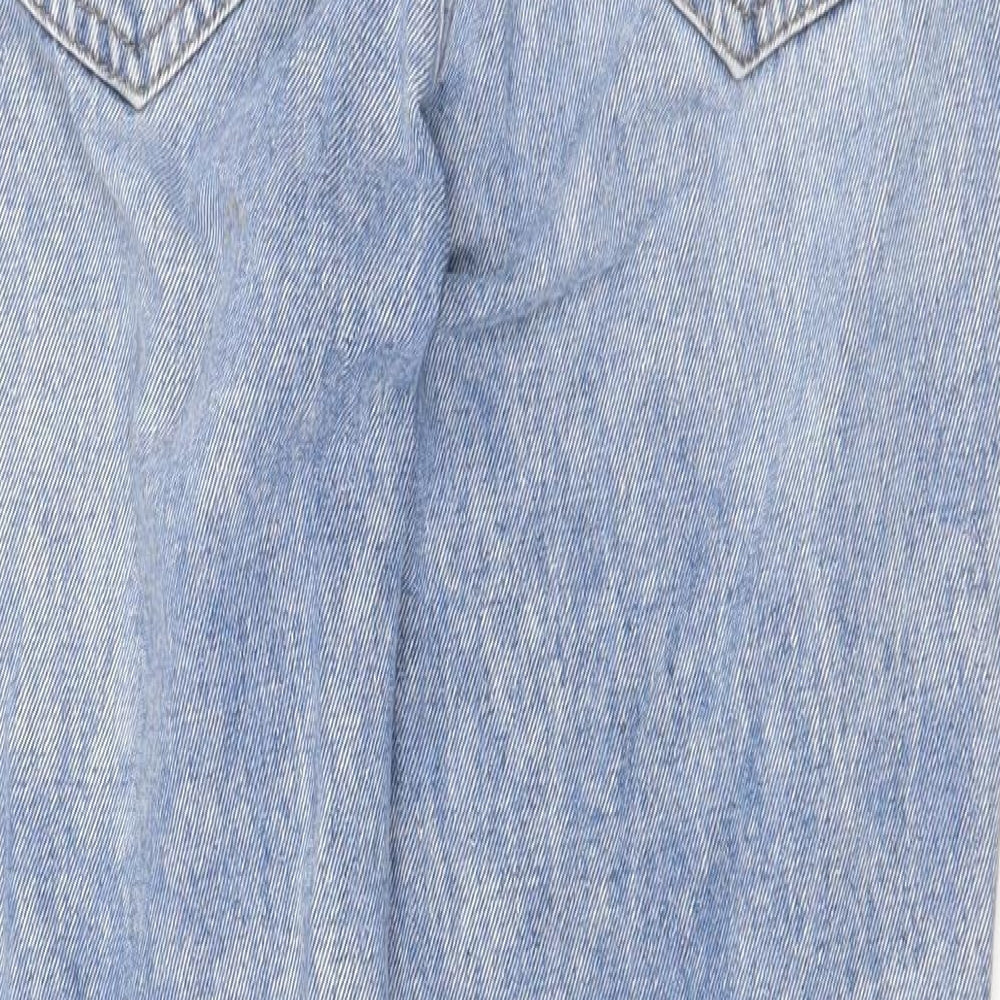 NEXT Womens Blue Cotton Straight Jeans Size 8 Regular Zip