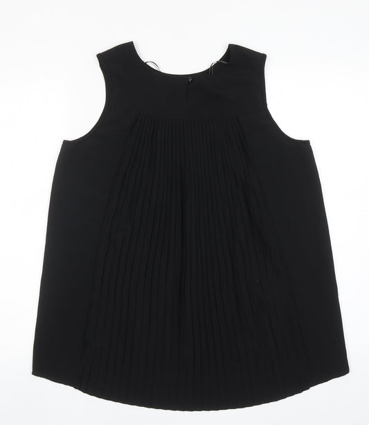 Preworn Womens Black Polyester Basic Tank Size M Scoop Neck