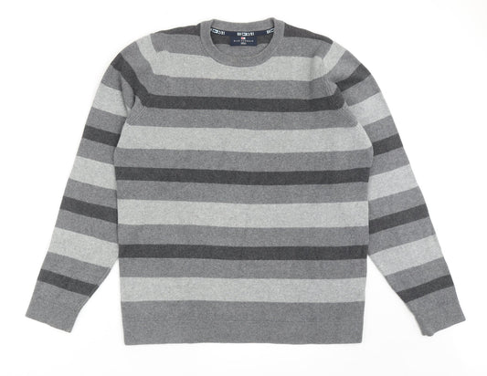 Mens UK Size S Blue Harbour Grey Pullover Jumper