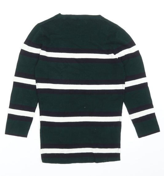 Womens UK Size 10 Red Herring Green Pullover Jumper