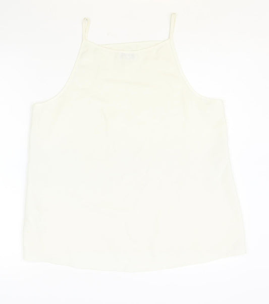 Womens UK Size 14 Warehouse Beige Basic Tank