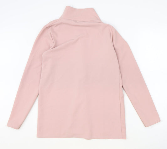 Boohoo Womens Pink V-Neck Polyester Cardigan Jumper Size 10