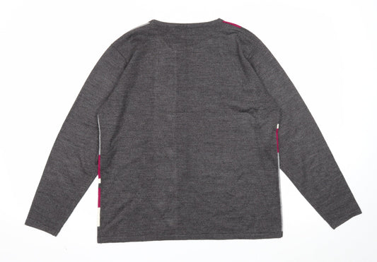 Womens UK Size M Mudflower Grey Pullover Jumper