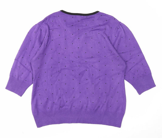 Womens UK Size XL Paramour Purple Pullover Jumper