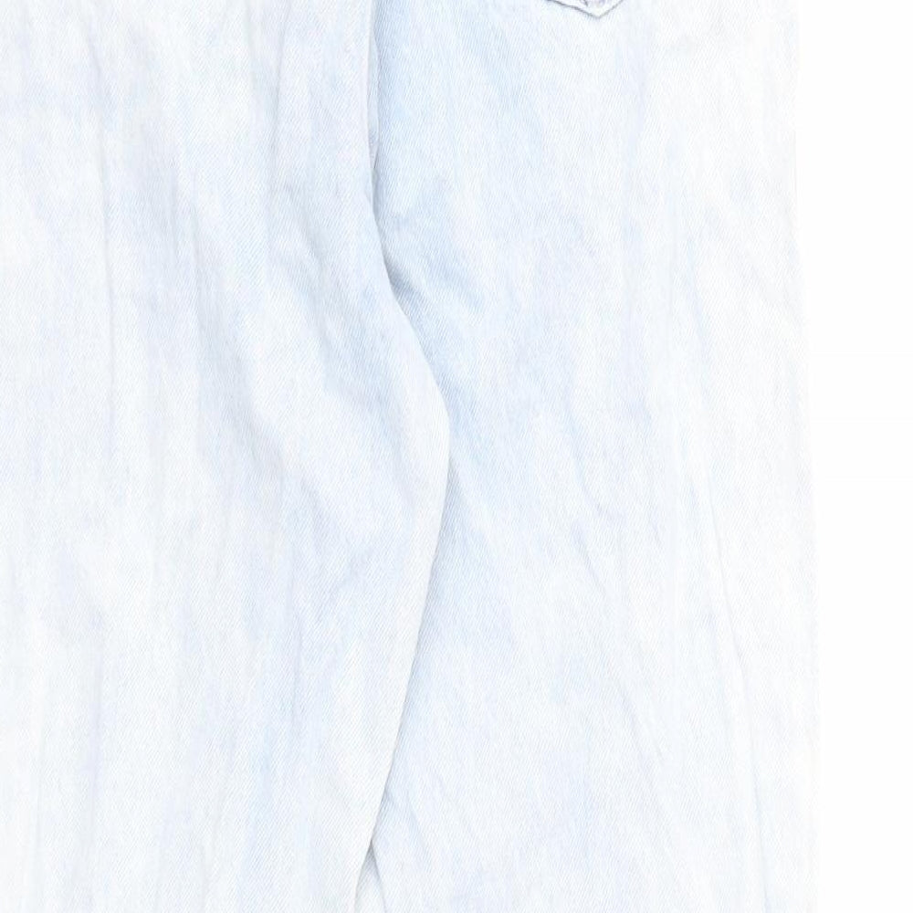 Miss Selfridge Womens Blue Cotton Skinny Jeans Size 4 Regular Zip