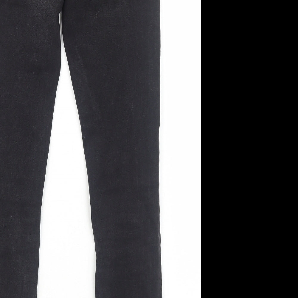 Primark Womens Black Cotton Skinny Jeans Size 10 Regular Zip