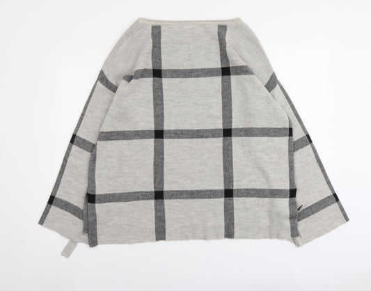 Womens UK Size M River Island Grey Pullover Jumper