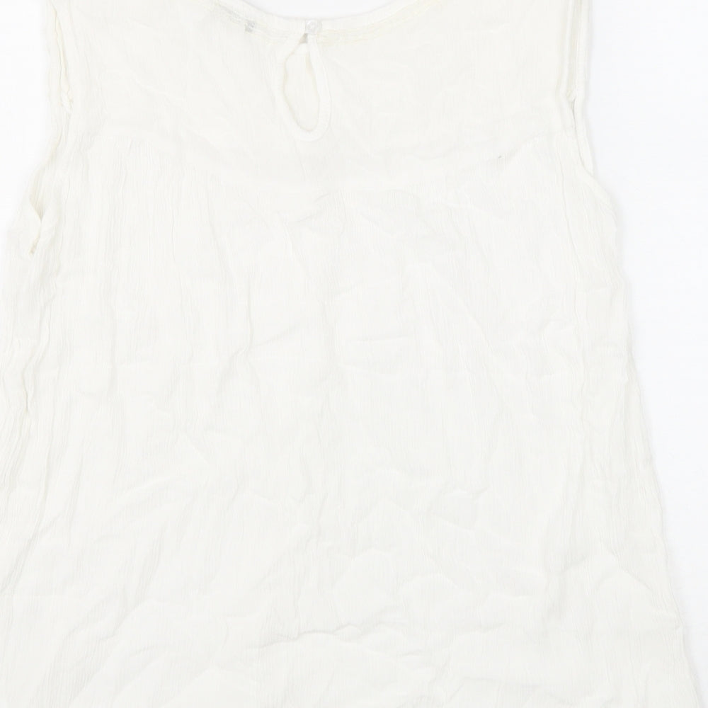 Womens UK Size 14 Urban White Basic Tank