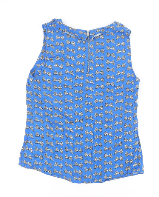 Womens UK Size 10 Oasis Blue Basic Tank