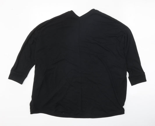 Gap Womens Black V-Neck Polyester Cardigan Jumper Size S