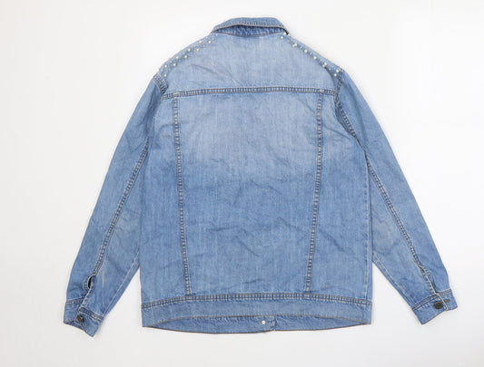 Noisy may Womens Blue Jacket Size S Button