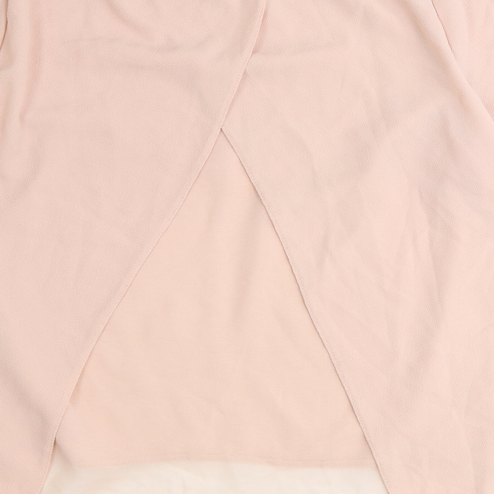 Womens UK Size 8 New Look Pink Basic Blouse