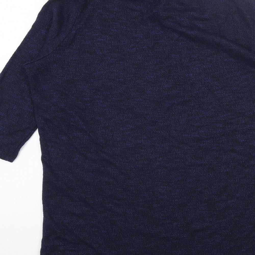 George Womens Blue Round Neck Viscose Pullover Jumper Size 14