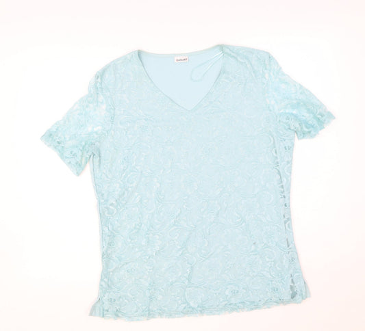 Womens UK Size M Damart Blue Basic T-Shirt