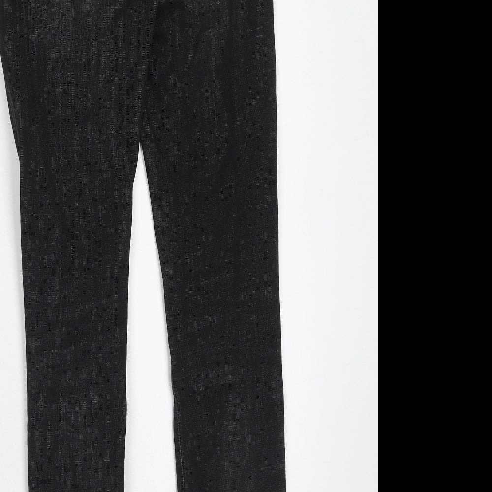 Womens UK Size 25 in H&M Regular Fit Skinny Black Jeans