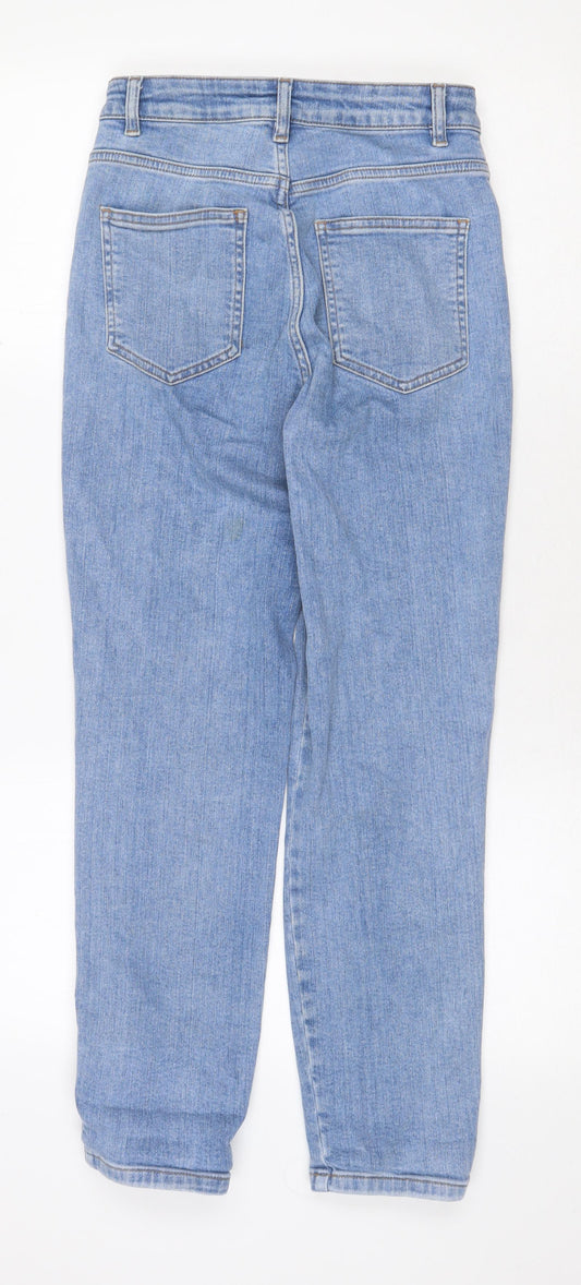 ASOS Womens Blue Cotton Straight Jeans Size 26 in Regular Zip