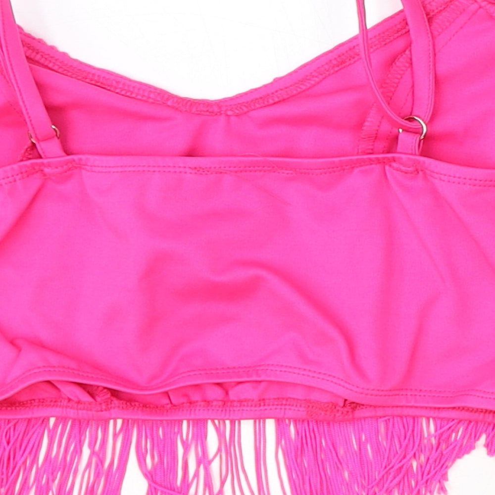 Womens UK Size 6 PRETTYLITTLETHING Pink Cropped Tank