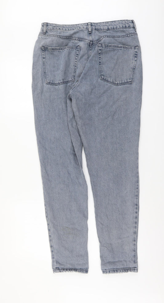 Topshop Womens Blue Cotton Skinny Jeans Size 32 in L34 in Regular Button
