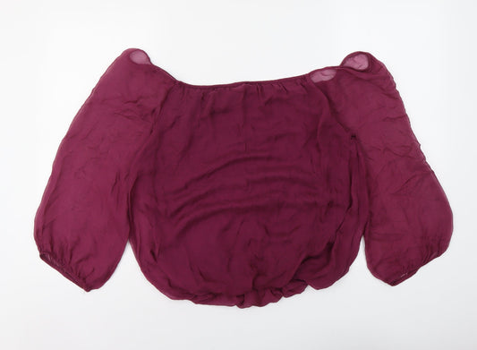 Womens UK Size M Phase Eight Purple Basic Blouse