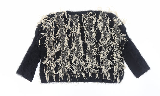 Womens UK Size S CC Fashion Black Pullover Jumper