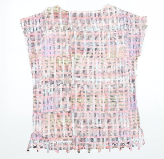 Womens UK Size 12 Chianti Multicoloured Basic Blouse