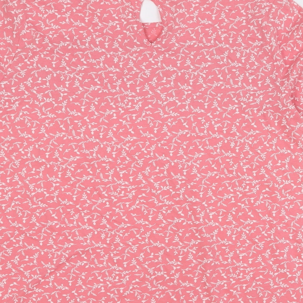 Womens UK Size 6 Marks and Spencer Pink Basic T-Shirt