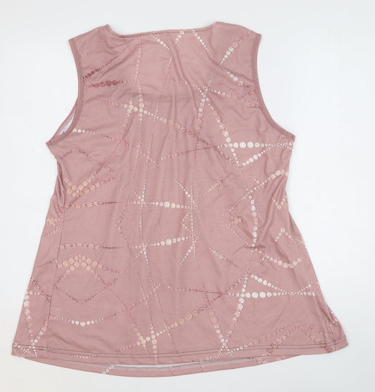 Womens UK Size 2XL Preworn Pink Basic Tank
