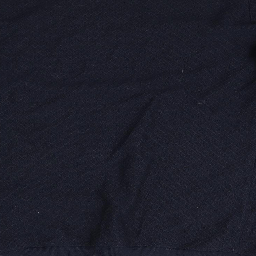 Zara Mens Blue Round Neck Polyester Pullover Jumper Size M Long Sleeve