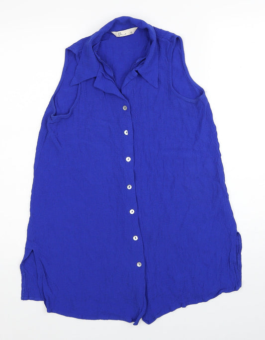 Womens UK Size 12 BHS Blue Basic Tank