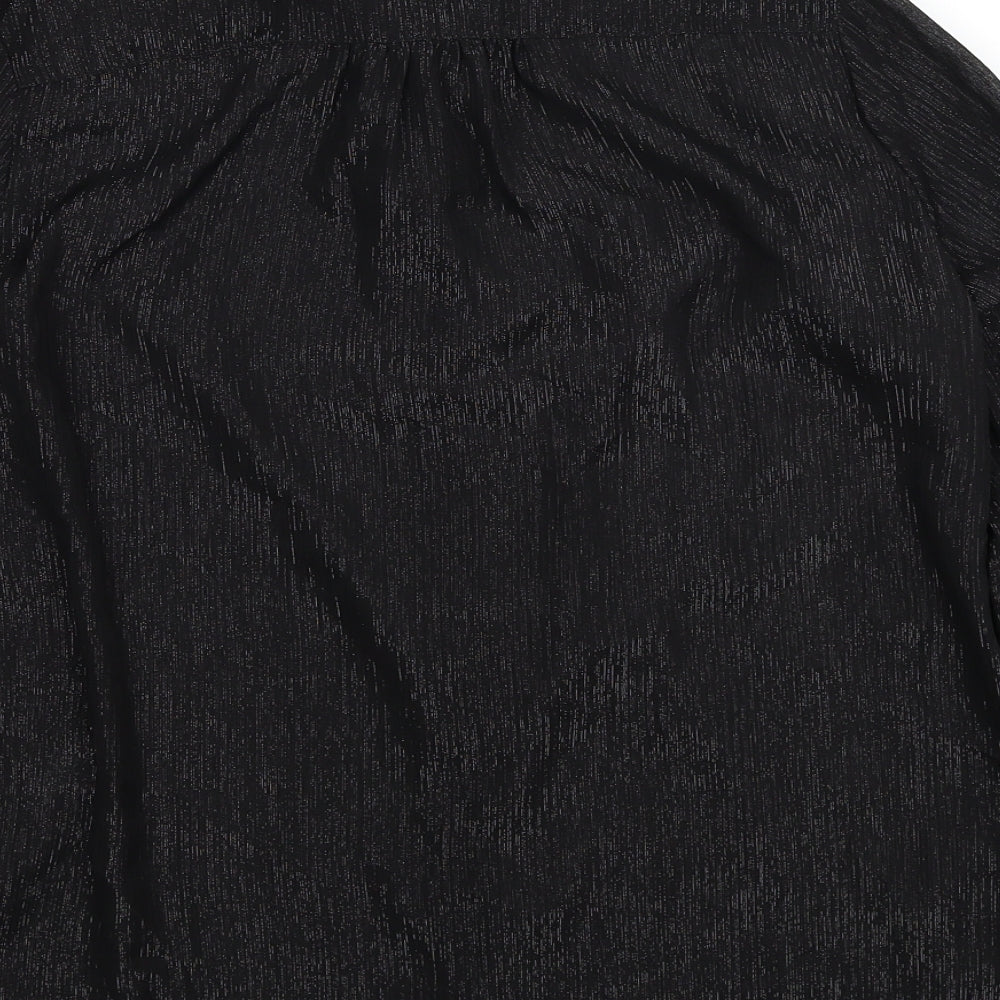 Womens UK Size 12 Divided by H&M Black Basic Button-Up