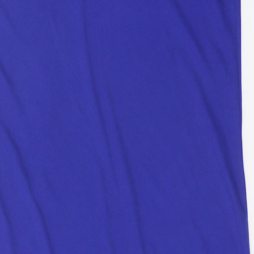 Peacocks Womens Blue Polyester Slip Dress Size 10 Scoop Neck Pullover