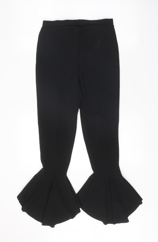 Missguided Womens Black Polyester Trousers Size 10 Regular