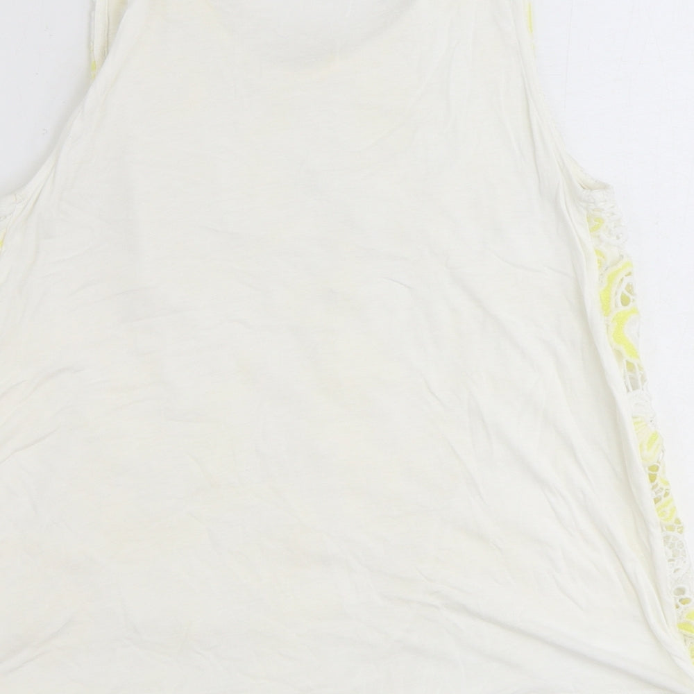 Womens UK Size 10 Peacocks Yellow Basic Tank