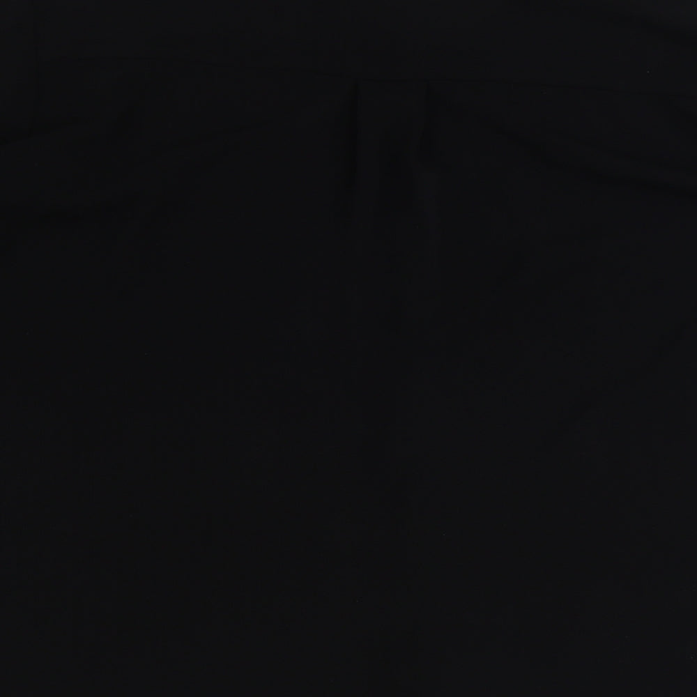 ADL Womens Black Polyester Basic Button-Up Size XL V-Neck