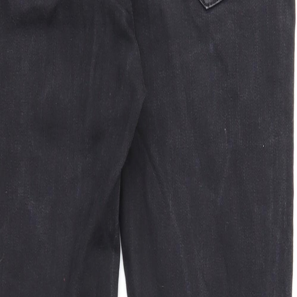 New Look Womens Black Cotton Skinny Jeans Size 10 Regular Zip