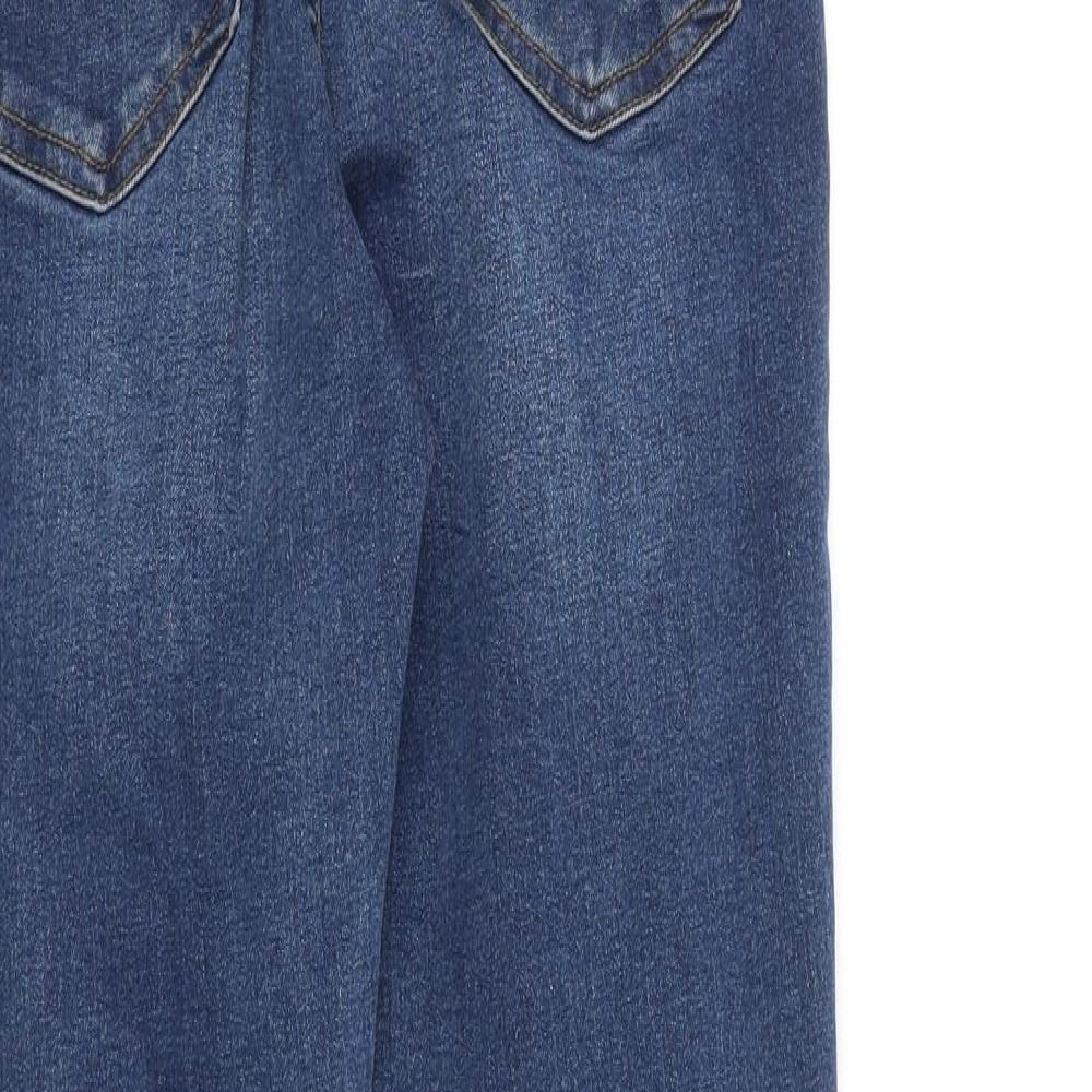 Topshop Womens Blue Cotton Skinny Jeans Size 28 in L30 in Slim Zip