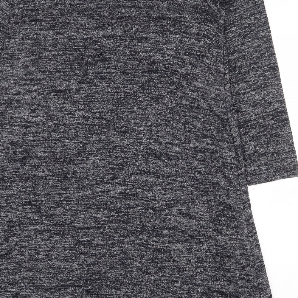 Gap Womens Grey Polyester Trapeze & Swing Size S Scoop Neck Pullover