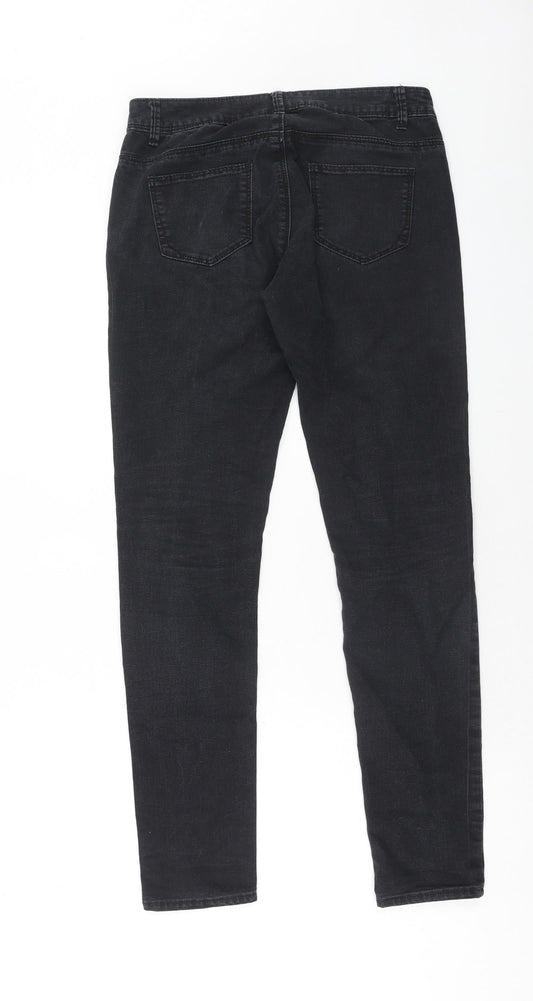 Denim & Co. Womens Black Cotton Skinny Jeans Size 10 Regular Zip