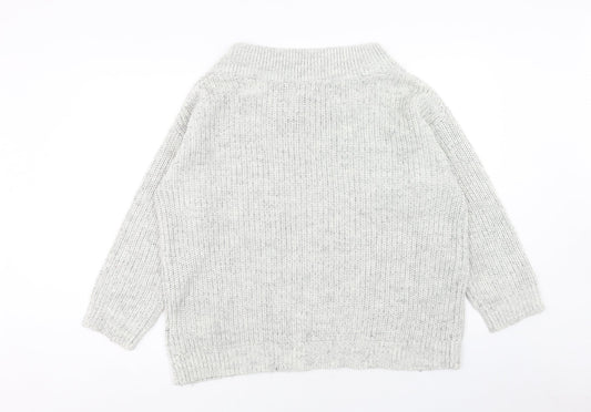 Womens UK Size L New Look Grey Pullover Jumper