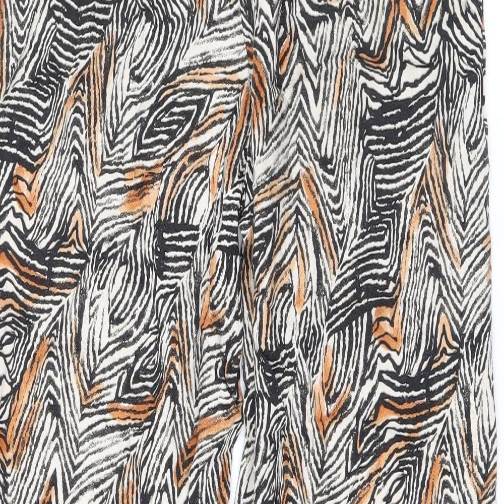 George Womens Multicoloured Geometric Viscose Harem Trousers Size 8 Regular Drawstring