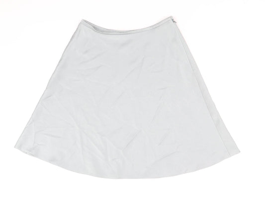 Precis Womens Grey Polyester Swing Skirt Size 10 Zip