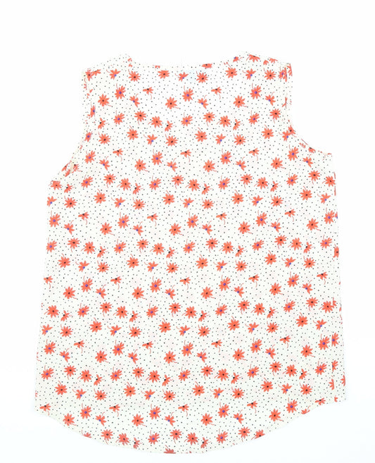 Womens UK Size 12 Cutie White Basic Tank