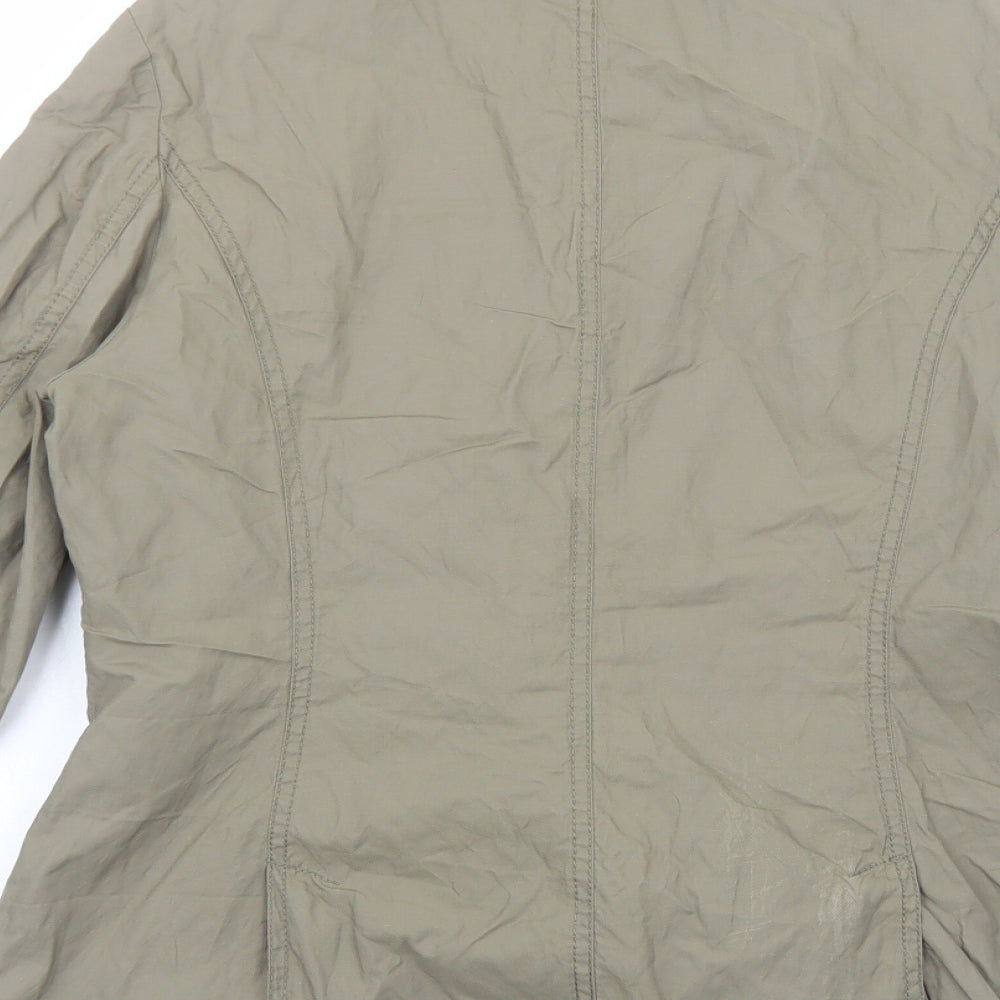 George Womens Brown Pea Coat Jacket Size 14 Button